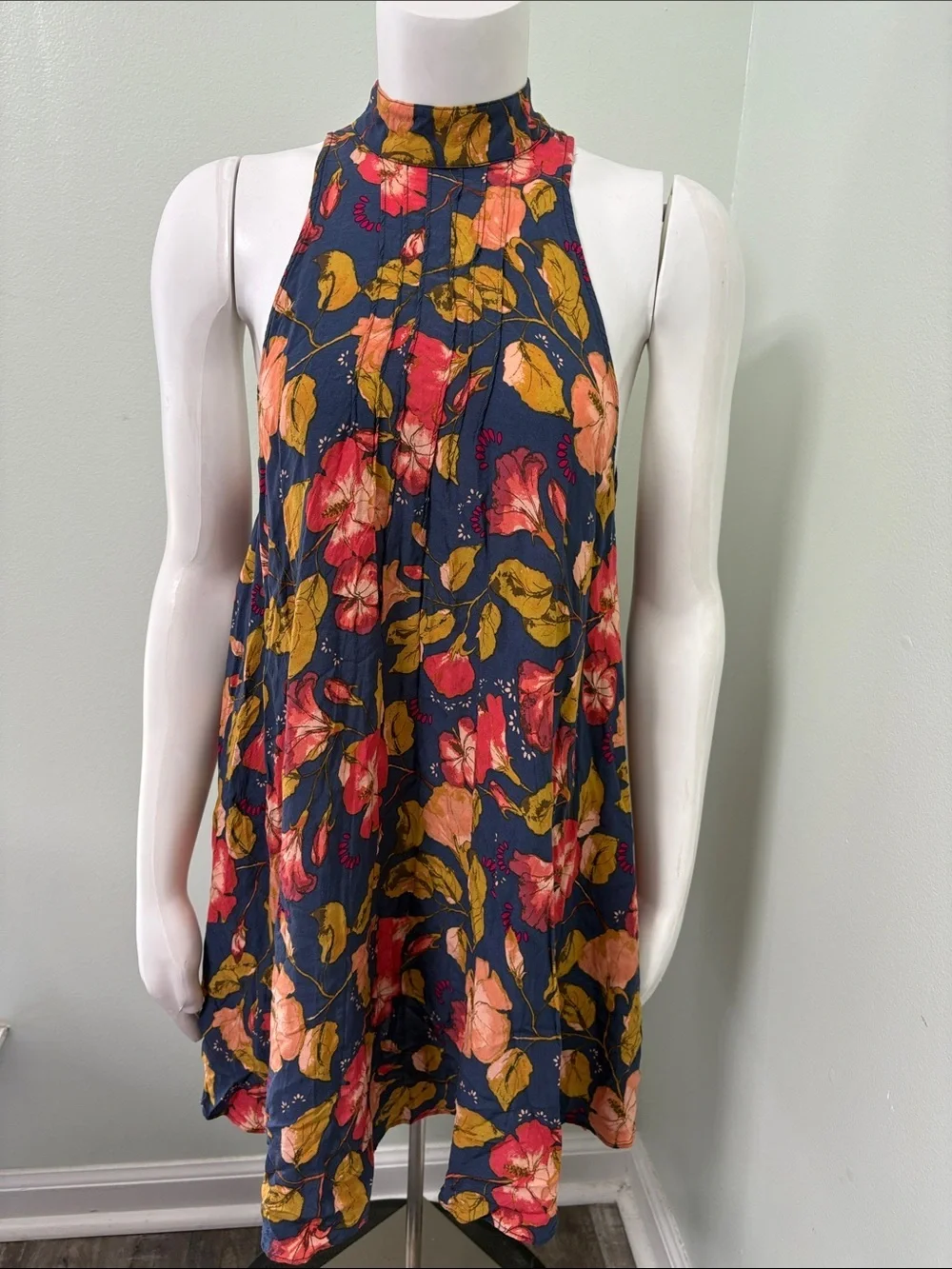 Intimately Free People Beaux Mock Neck Floral Slip Dress XS